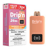 Drip'n 70k Value Series Disposable Vape - Raspberry Peach Mango Ice